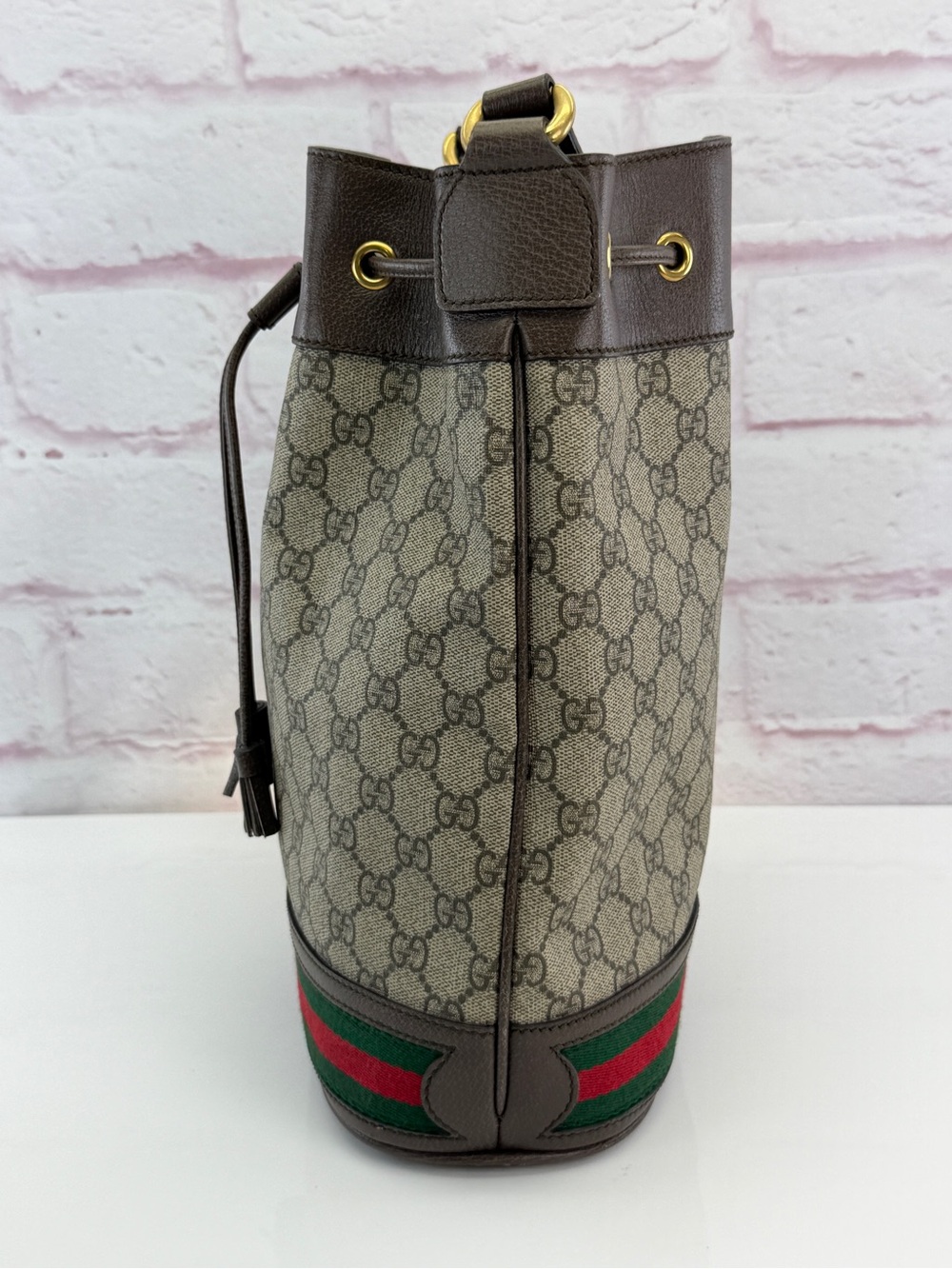 Gucci GG Supreme Medium Ophidia Bucket Bag - Picture 4 of 12